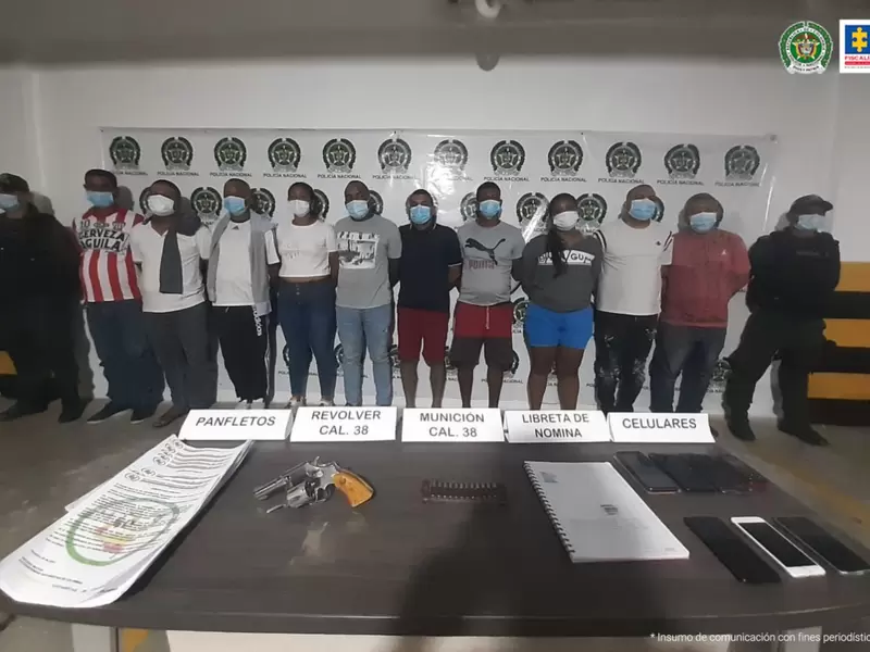 10 presuntos integrantes del Clan del Golfo