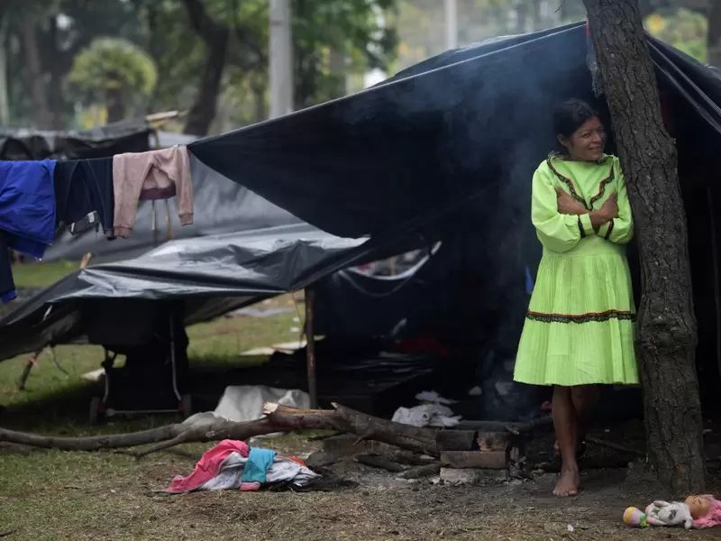 Indígenas embera, en Bogotá