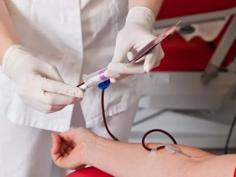 Donación de sangre.