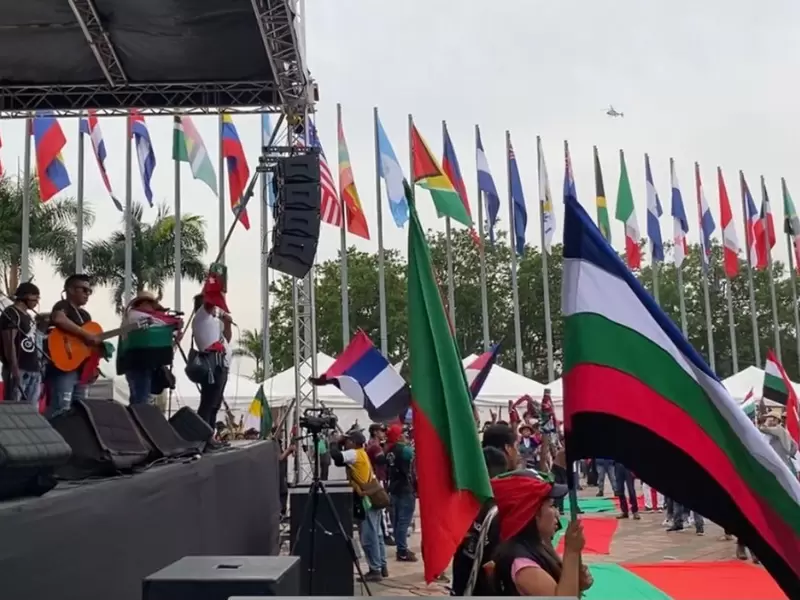 Minga Indígena en sus actividades en Cali