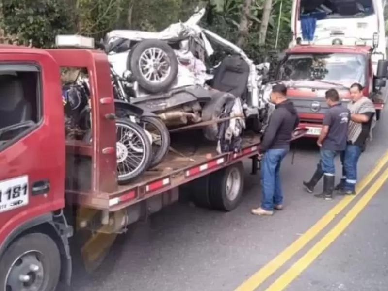 accidente en la vía La Línea Accidente en la vía La Línea que dejo 8 muertos
