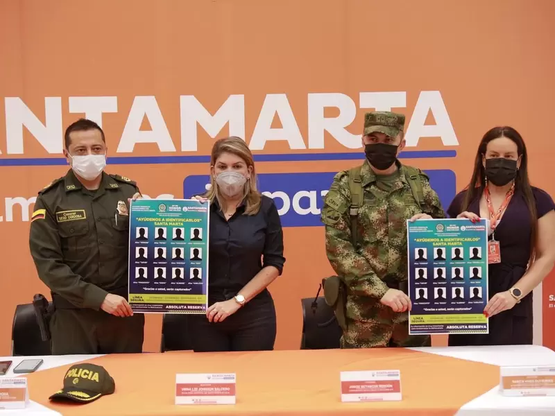 Consejo de Seguridad en Santa Marta - Cartel de los más buscados