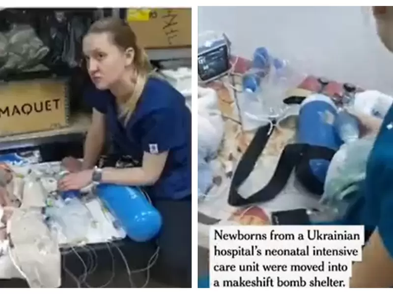 bebés en hospital de Ucrania
