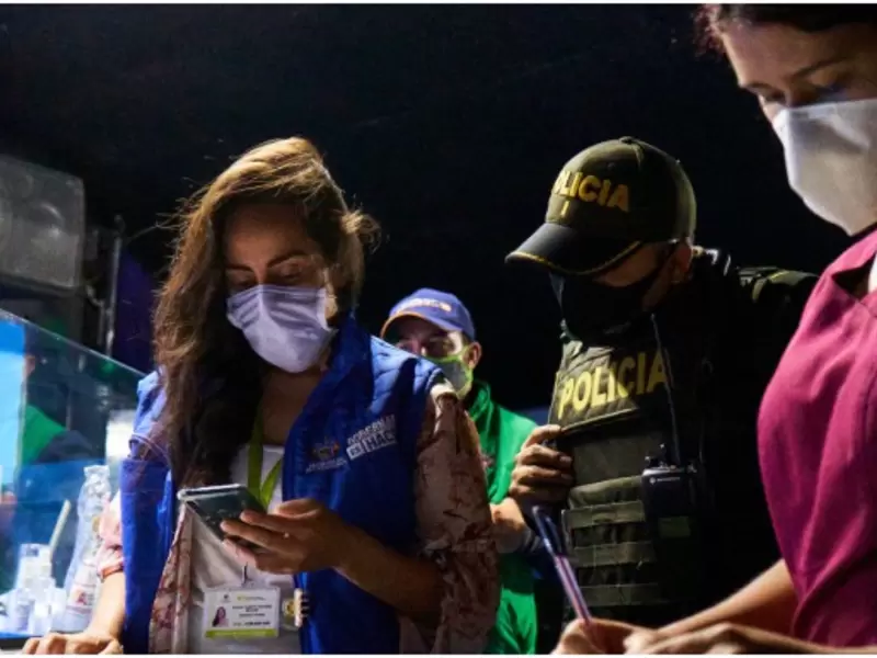 Controles de las autoridades en 'Cuadra Play' en Bucaramanga