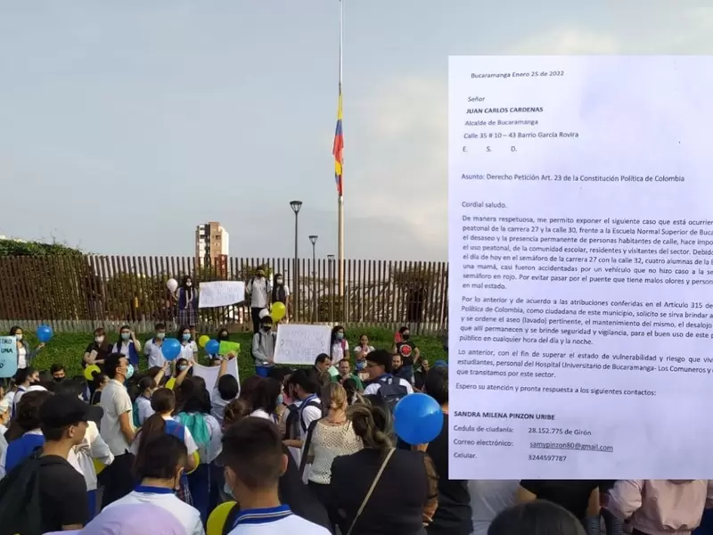 Derecho de petición por seguridad en Bucaramanga