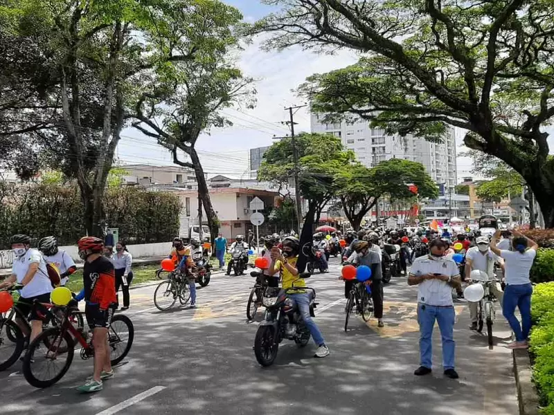 Protesta de docentes en Ibagué. Ilustración.