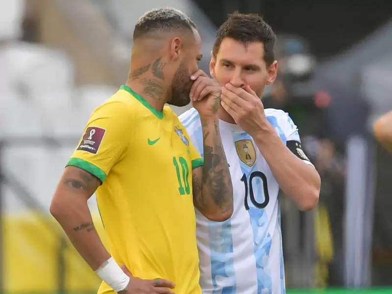 Neymar y Lionel Messi, Brasil vs Argentina