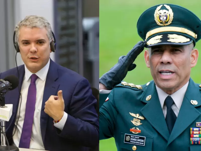 Iván Duque y el general Zapateiro Iván Duque y el general Zapateiro