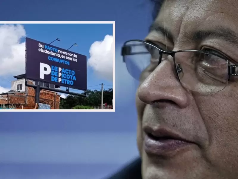 Pacto de La Picota: aparecen vallas y hay reclamo del petrismo Pacto de La Picota: aparecen vallas y hay reclamo del petrismo