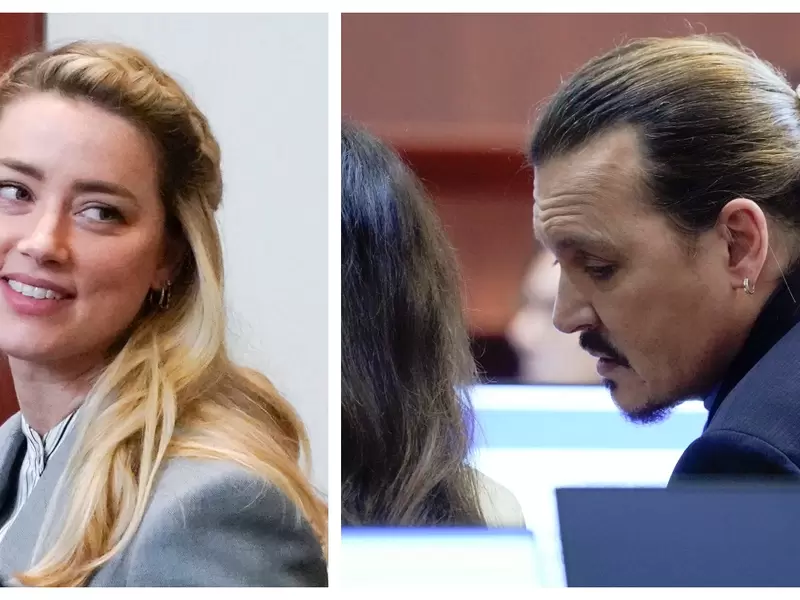 Amber Heard y Johnny Depp en juicio
