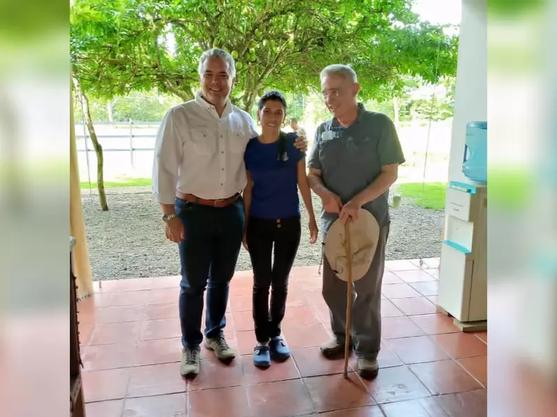 Presidente Iván Duque y el expresidente Álvaro Uribe Vélez