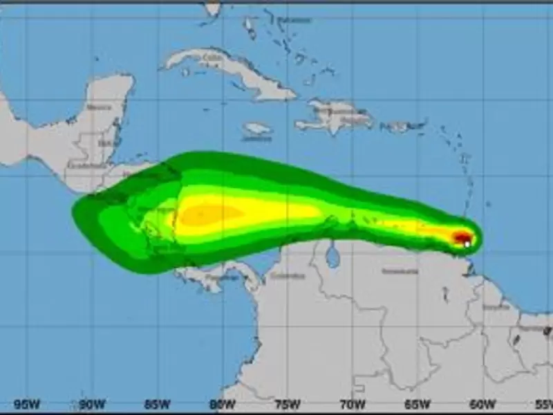 Tormenta tropical Two por el Caribe.