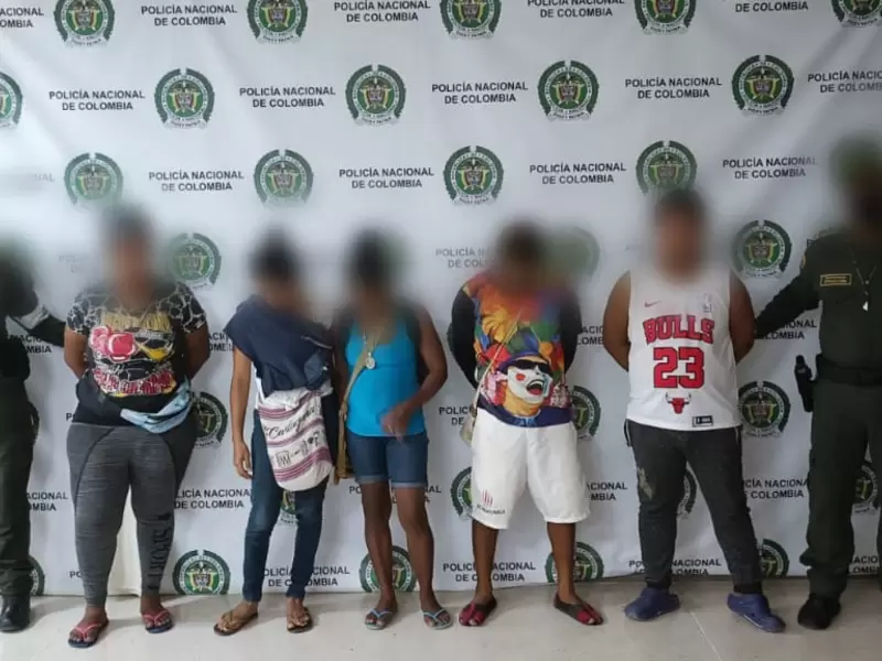 Entre los capturados figuran cuatro extranjeros y un colombiano