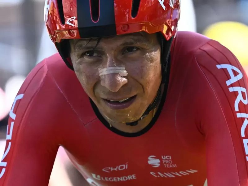 Nairo Quintana en la penúltima etapa del Tour de Francia 2022