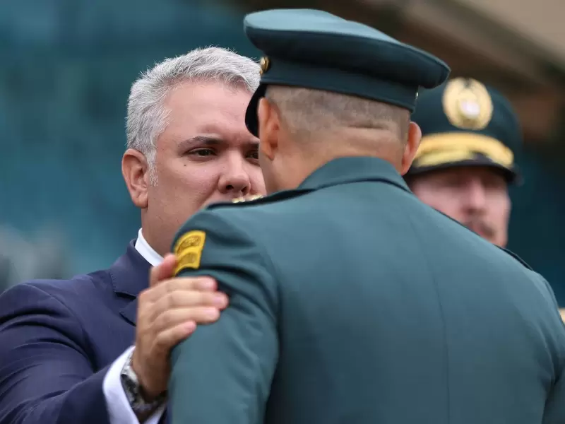 Iván Duque y el general Zapateiro Iván Duque y el general Zapateiro