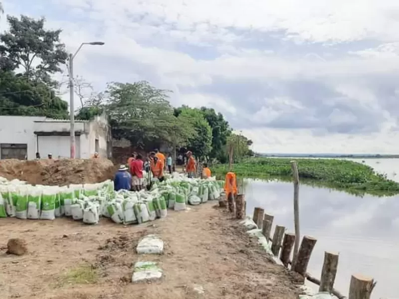 Desbordamiento del río Magdalena en Zambrano, Bolívar