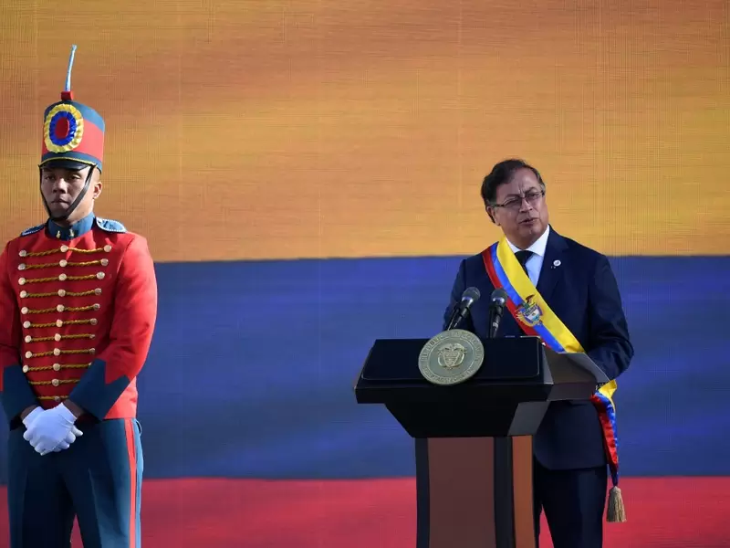 Gustavo Petro en posesión presidencial