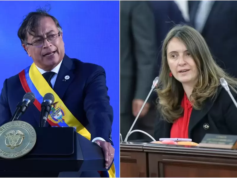 Gustavo Petro y Paloma Valencia
