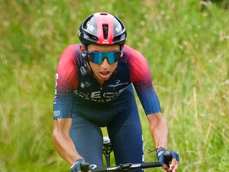 Egan Bernal en una etapa del Tour de Dinamarca