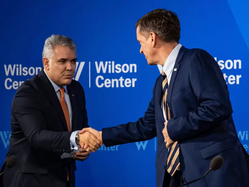 Mark Andrew Green, embajador y director ejecutivo del Wilson Center y el expresidente de Colombia, Iván Duque