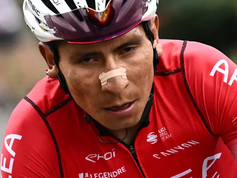 Nairo Quintana en una de las etapas del Tour de Francia 2022