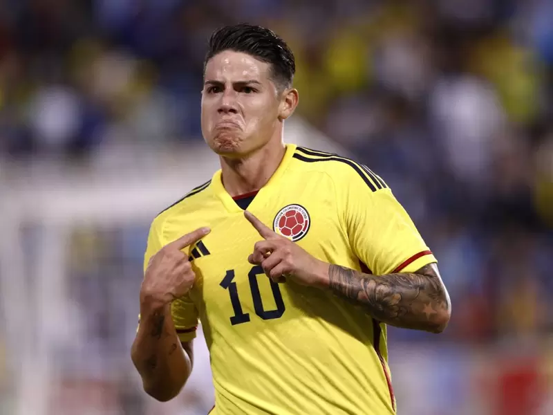 James Rodríguez marcó el primer gol de Colombia ante Guatemala