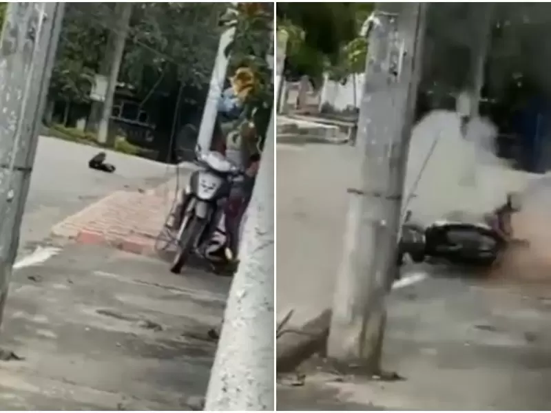 Motociclista se electrocutó en una calle de Villeta y un niño lo salvó de morir Motociclista se electrocutó en una calle de Villeta y un niño lo salvó de morir