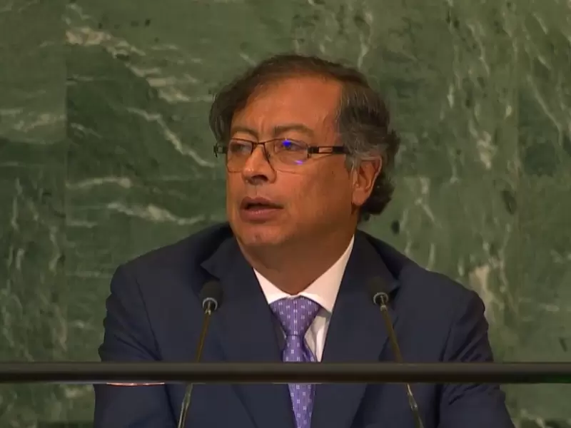 Presidente Gustavo Petro ante la asamblea de Naciones Unidas.