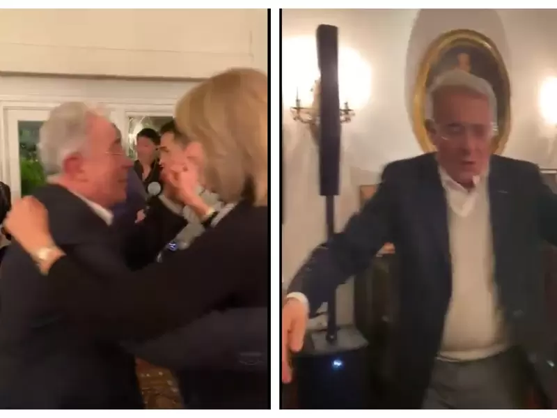 Álvaro Uribe bailando Álvaro Uribe bailando