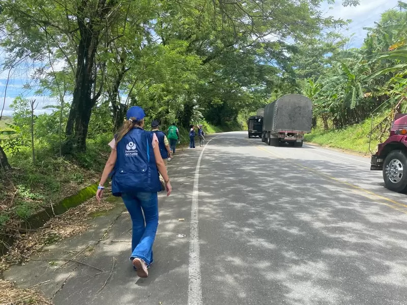 manifestación en el Bajo Cauca antioqueño