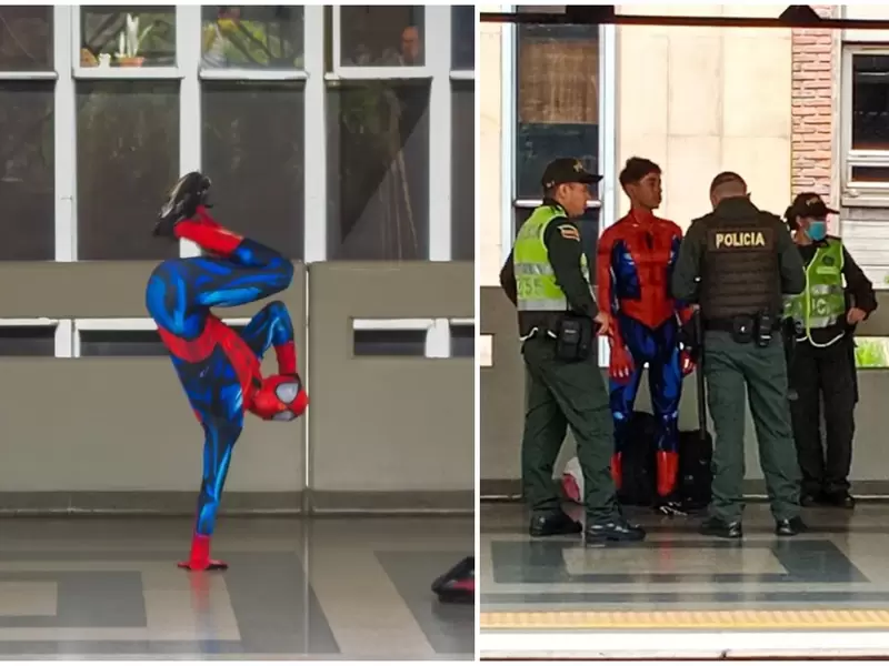 Spiderman en el Metro de Medellín: Policía reveló su identidad | RCN Radio