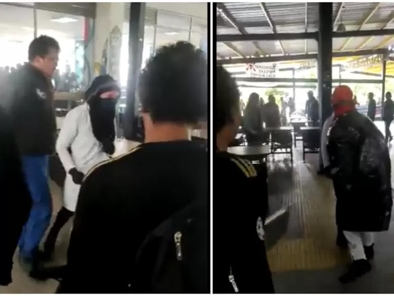 Estudiantes expulsaron a encapuchados de su universidad en Tunja