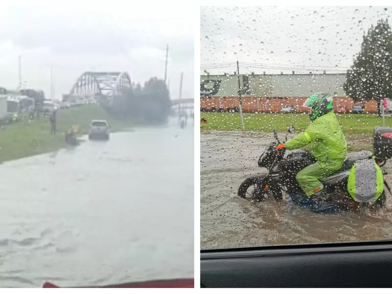 Inundaciones por fuertes lluvias en Bogotá Inundaciones en la calle 80 de Bogotá