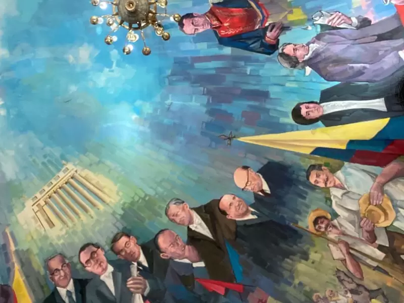 Mural del Salón Constitución del Congreso colombiano.
