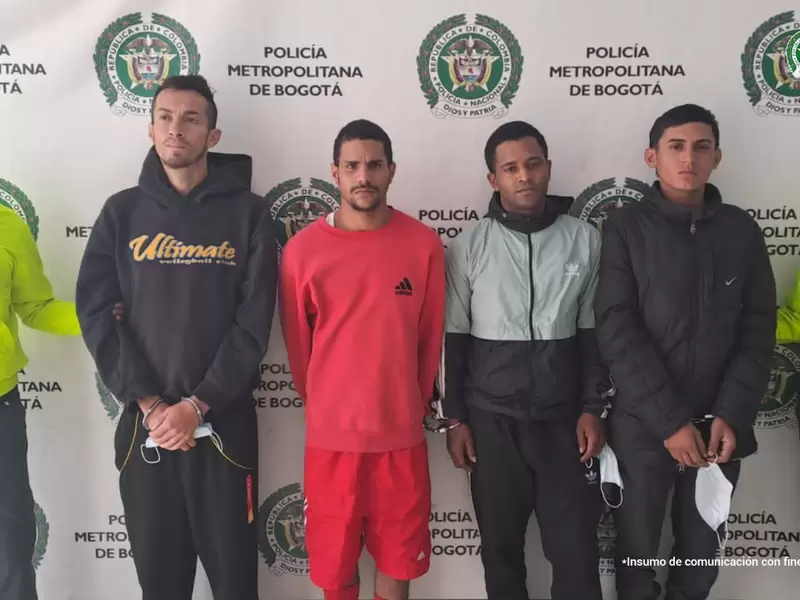 Capturadas cuatro personas y aprehendido un menor implicados en los "embolsados" en Bogotá