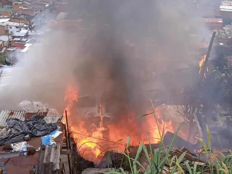 Incendio en Bello
