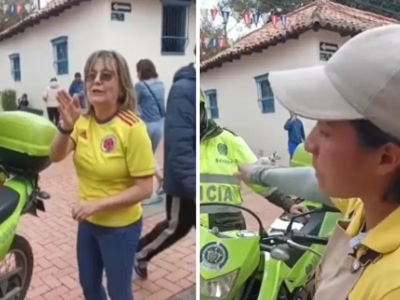 A vendedora de obleas le sacan comparendo VIDEO A vendedora de obleas le sacan comparendo VIDEO