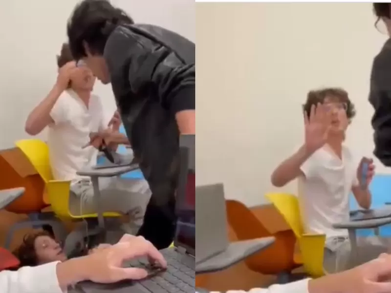 Niño amenazó con cuchillo a compañero de colegio exigiéndole que le dejara de hacer bullying Niño amenazó con cuchillo a compañero de colegio exigiéndole que le dejara de hacer bullying