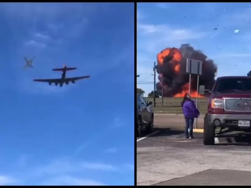 choque de dos aviones durante exhibición en Estados Unidos