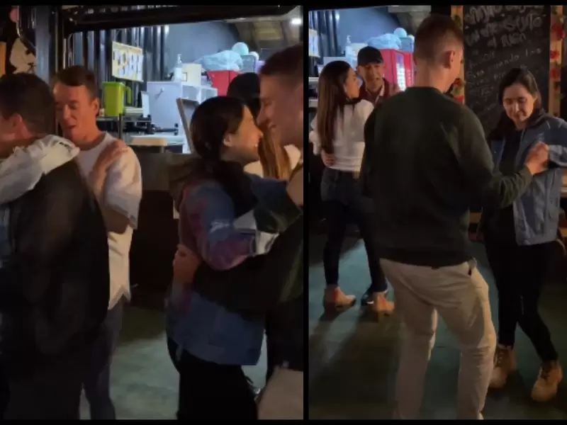 Rigoberto Urán y Tadej Pogačar bailando merengue Rigoberto Urán y Tadej Pogačar bailando merengue