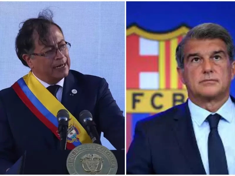 Promesa de Joan Laporta a Gustavo Petro Promesa de Joan Laporta a Gustavo Petro