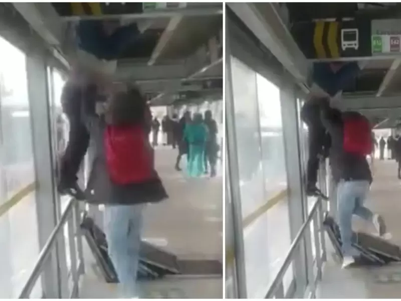 Ciudadano evitó que se roben láminas de estación de Transmilenio Ciudadano evitó que se roben láminas de estación de Transmilenio