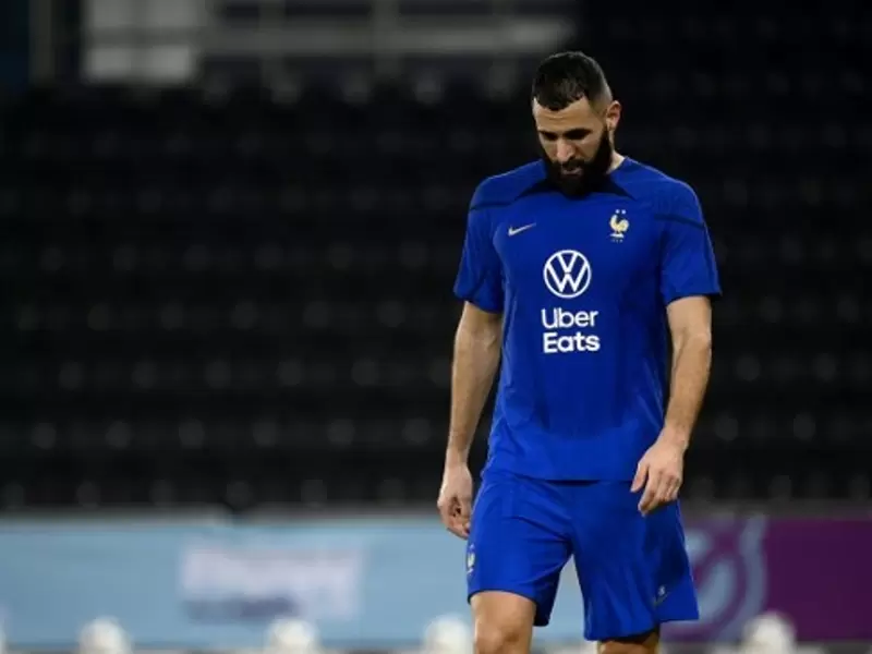 Benzema con la Selección de Francia en el Mundial de Qatar