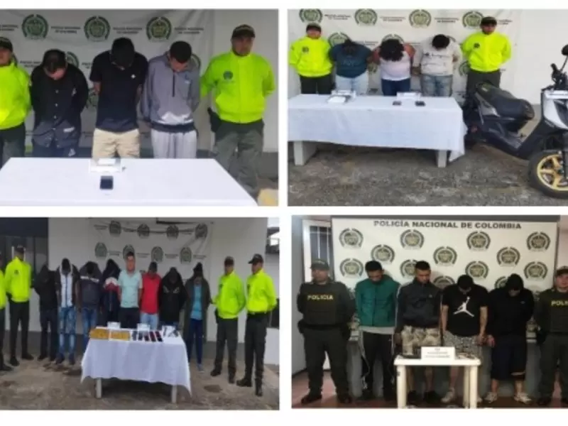 Redada contra la delincuencia deja 18 capturados en Cundinamarca