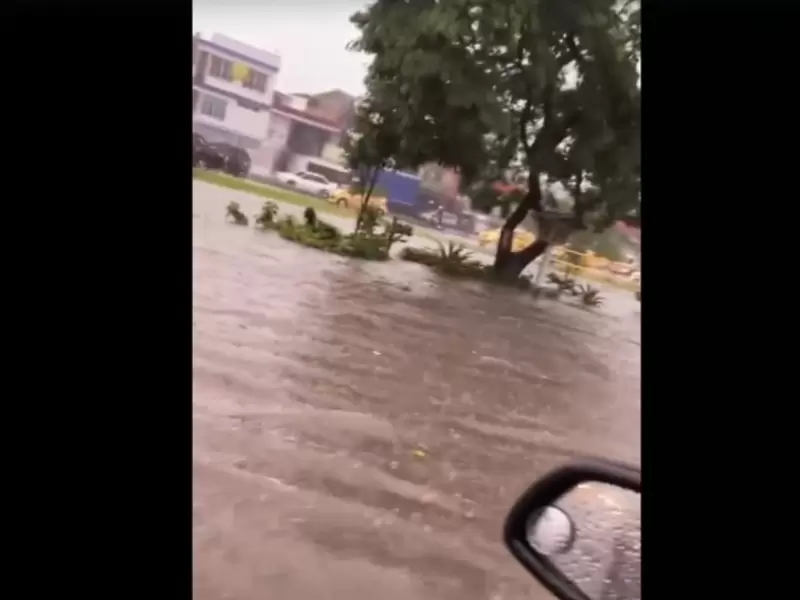 La lluvia estuvo acompañada de tormenta eléctrica