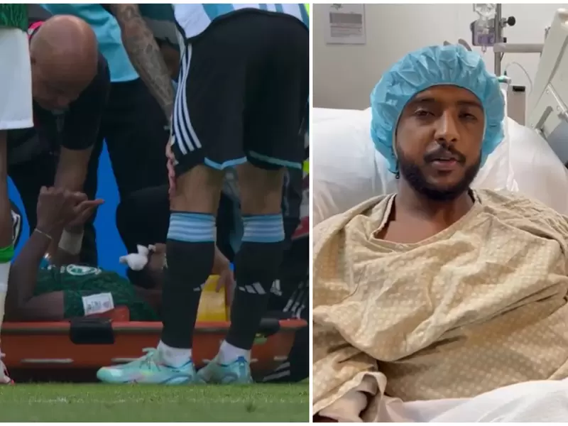 Jugador de Arabia y el impactante golpe en partido del Mundial Jugador de Arabia y el impactante golpe en partido del Mundial