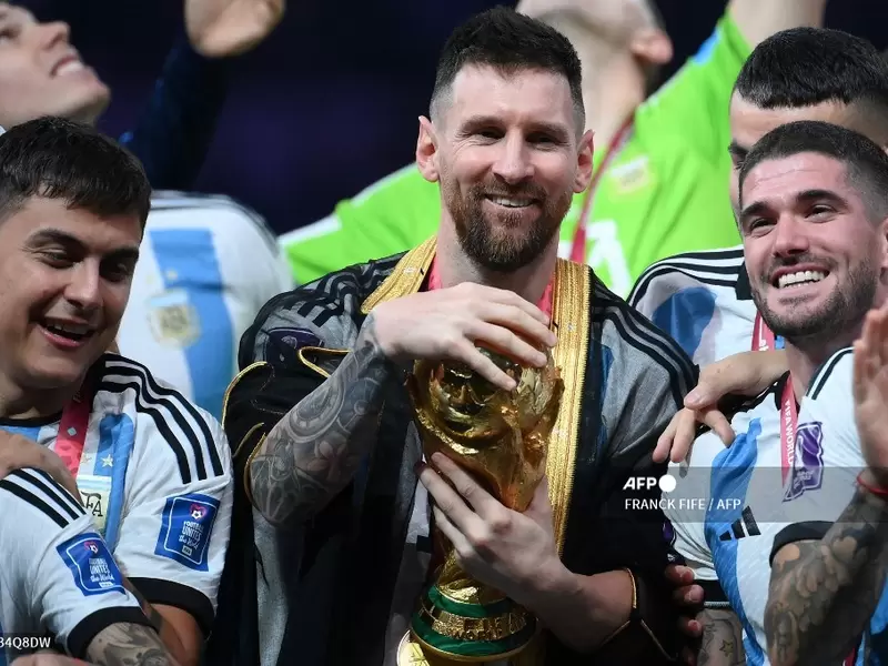 Messi con la Copa del Mundo Messi con la Copa del Mundo