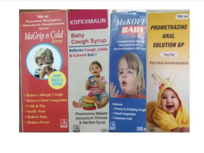 Comercialización ilegal de jarabes para niños