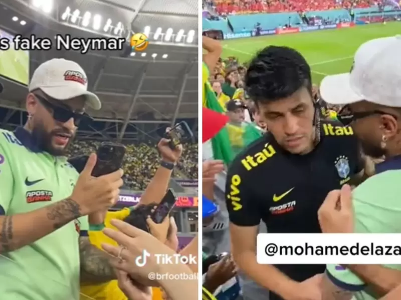 Neymar falso estuvo en el estadio y causó conmoción