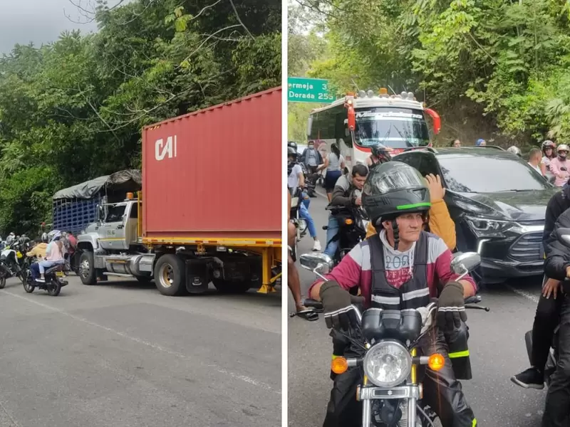 Trancón en La Lizama por protesta